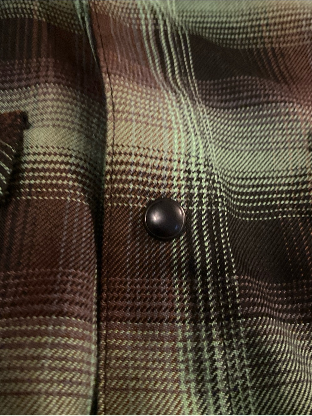 Dixxon Flannel Shirt Men’s Large L Green Pearl Snap Gravity Coffee Collection - Picture 5 of 16